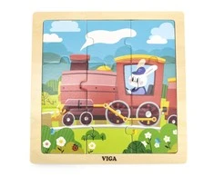 Viga Dėlionė 9 vnt. - Traukinukas
