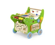 Viga Toys Viga medinis edinis Pusher Crocodilek 12in1