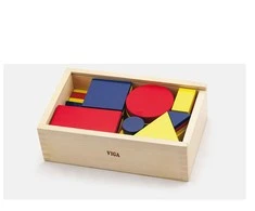 Dienes mediniai blokai Geometrinės figūros Viga žaislai Montessori