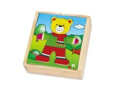 Dėlionė Viga Toys „Viga Wooden Puzzle“ edukacinis galvosūkis su meškiuku