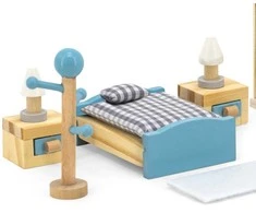Viga Toys VIGA Lėlių namelis Baldai Miegamajam