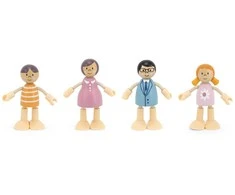 Viga Toys Medinių lėlių šeima figūrėlių rinkinys VIGA PolarB