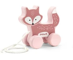 Viga Toys Viga PolarB medinis lapiuko rinkinys: piramidė ir traukiamas žaislas
