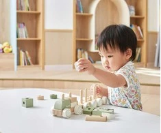 Viga Toys VIGA 44231 PolarB Žaliasis traukinys su vežimėliais