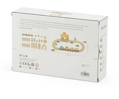 Viga Toys PolarB Medinis Geležinkelio Rinkinys 30 vnt.