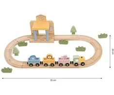 Viga Toys Medinis traukinio rinkinys VIGA PolarB 30 dalių