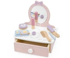 Viga Toys Viga 44271N PolarB medinis tualetinis staliukas su žaidimų aksesuarais