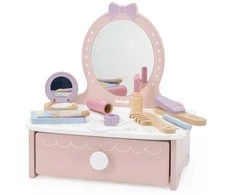 Viga Toys Viga 44271N PolarB medinis tualetinis staliukas su žaidimų aksesuarais