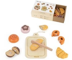 Viga Toys Medinis pusryčių rinkinys mažajam kepėjui VIGA 18 mėn