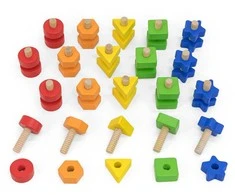 Viga Toys Viga riešutas ir varžtai tinka ir pasukite miklumo žaislą