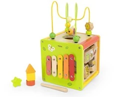 VIGA medinė edukacinė kubas 5in1