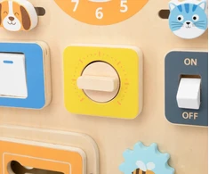 Viga Toys Medinė Montessori lavinamoji lentelė Atradimų ir mokymosi namelis VIGA