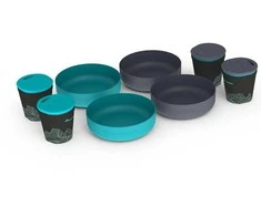 Sea To Summit DeltaLight Camp Set 4.4 (4 Bowls, 4 Mugs), Pacific Mėlyna/Pilkas