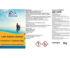 Chemoform Lėto tirpimo chloras Chemoclor T- tabletės (20g), 5kg