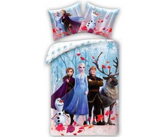 Disney Frozen - Ledo šalies patalynės komplektas – 140×200 cm, 2 dalių