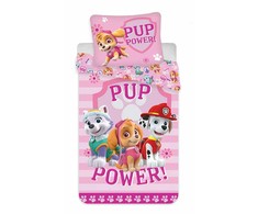 Spin Master Paw Patrol – Viengulis patalynės komplektas Power Pup – 140x200 cm, 2 dalių