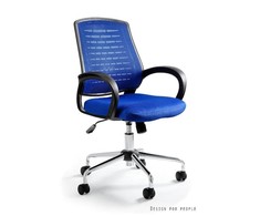 Unique Ergonomiška mėlyna biuro kėdė su atlošu ir ratukais
