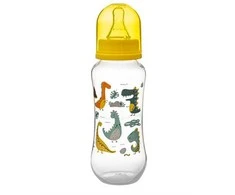 AKUKU 250 ml maitinimo buteliukas su silikoniniu žinduku, А0005, baltas