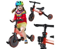 Trike Fix Mini krosinis triratukas 3in1 su pedalais, raudonas