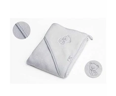 Sensillo Bocioland rankšluostis su gobtuvu frotinis 100x100, pilkas, ančiukas, BOC0110
