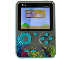 Ikonka Nešiojama mini retro žaidimų konsolė, pilka