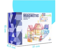 Malplay 3D Magnetinis konstruktorius 55 dalys, Spalvingi nameliai