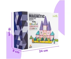 Malplay 3D Magnetinis konstruktorius 65 dalys, Pilis su 2 figūrėlėmis