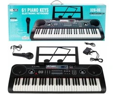 Malplay Didelis vaikiškas pianinas su mikrofonu, 61 klavišas