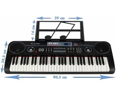 Malplay Didelis vaikiškas pianinas su mikrofonu, 61 klavišas