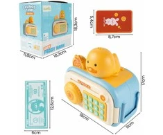 Malplay Interaktyvi vaikiška taupyklė seifas „Duck Piggy Bank“