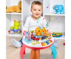 Malplay Interaktyvus lavinamasis muzikinis staliukas su traukinuku Aštuonkojis