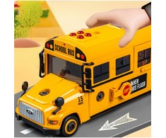 Malplay Konstruktorius- didelis mokyklinis autobusas su šviesa ir garsu, 48 el.