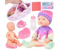 Malplay Lėlė kūdikis su priedais ir nešykle, 30 cm
