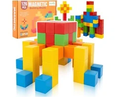 Malplay Magnetinis kubelių konstruktorius, 2D, 3D, 126vnt.