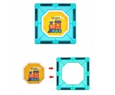 Malplay 3D MAGNETINIAI BLOKAI, MOKYMOSI KONSTRUKCIJA, MAGNETINIŲ PLOKŠČIŲ RINKINYS 77EL