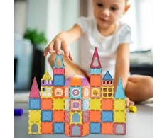 Malplay Magnetinis konstruktorius „Magnetic Tiles”, 77 detalių
