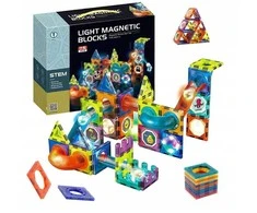 Malplay Magnetinis konstruktorius spalvoti blokeliai, 75 vnt