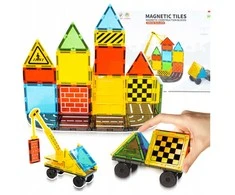 Malplay Magnetinis konstruktorius su kranu - keltuvu, 35 vnt.
