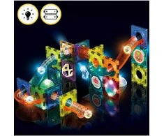 Malplay Magnetinis konstruktorius su LED apšvietimu, 202 vnt