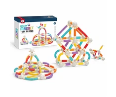 Malplay Magnetinis vamzdelių konstruktorius, 138 dalys, lanksti 3D konstrukcija
