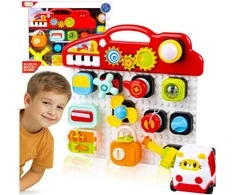 Malplay Manipuliacinė mokomoji lenta su mini pianinu