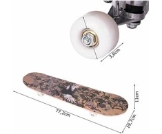 Malplay Medinė didelė riedlentė, ABEC-5 ratai, 100 kg