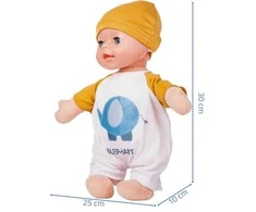Malplay Minkšta lėlė kūdikis su garsais, 30 cm