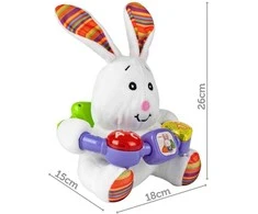 Malplay Minkštas žaislas Interaktyvus pliušinis zuikis, 20 cm