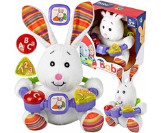 Malplay Minkštas žaislas Interaktyvus pliušinis zuikis, 20 cm