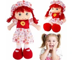 Malplay Minkštas žaislas Skudurinė lėlė Peppi, 42 cm