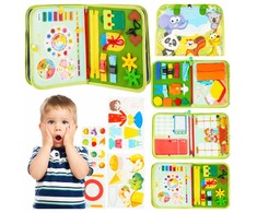 Malplay Montessori manipuliacinė lavinamoji veiklos knyga - lagaminas