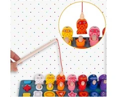 Malplay Montessori medinė dėlionė, mokanti skaičiuoti 6in1