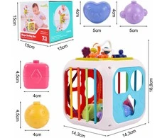 Malplay Montessori rūšiavimo kubas 7 in1