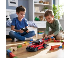 Malplay Nuotoliniu būdu valdomas automobilis su garų dūmais ir žibintais